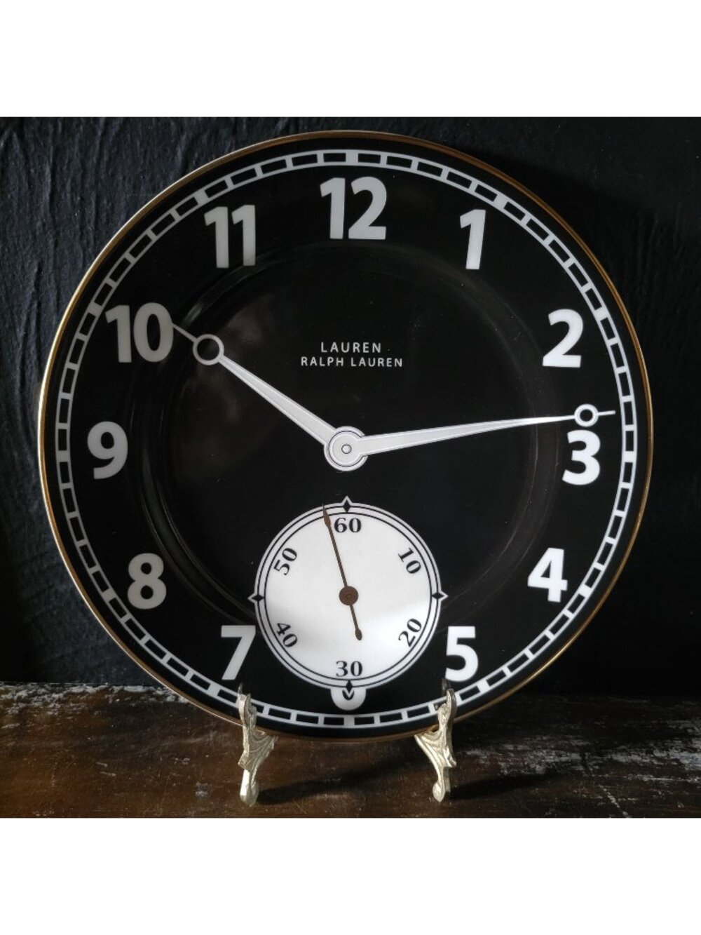 Discontinued Lauren Ralph Lauren Pocketwatch IV Clock Plate 9.125", Plate Wall
